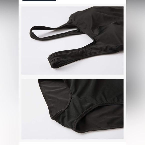 Delimira Woman's Plus-Size Black Modest Summer One-Piece Swimsuit Sz 26 - Picture 10 of 12